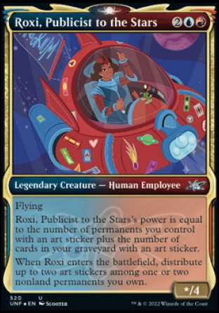 (520) Magic The Gathering Unfinity: Extras Single: Roxi, Publicist to the Stars (V.3) Uncommon