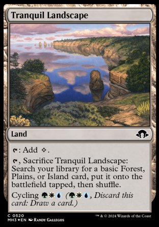 (520) Magic The Gathering Modern Horizons 3: Extras Single: Tranquil Landscape Holo Common