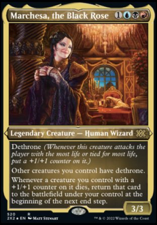 (520) Magic The Gathering Double Masters 2022: Extras Single: Marchesa, the Black Rose (V.2) Holo Rare