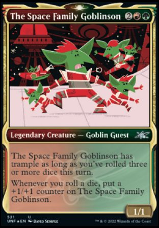 (521) Magic The Gathering Unfinity: Extras Single: The Space Family Goblinson (V.3) Holo Uncommon