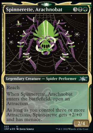 (522) Magic The Gathering Unfinity: Extras Single: Spinnerette, Arachnobat (V.3) Holo Uncommon