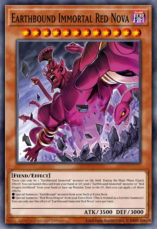 (044) YuGiOh TCG MZTM: Maze of the Master Single: Earthbound Immortal Red Nova  Super Rare