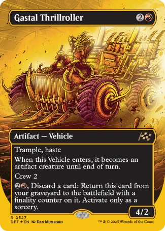 (527) Magic The Gathering Aetherdrift: First-Place Single: Gastal Thrillroller (V.2) Rare