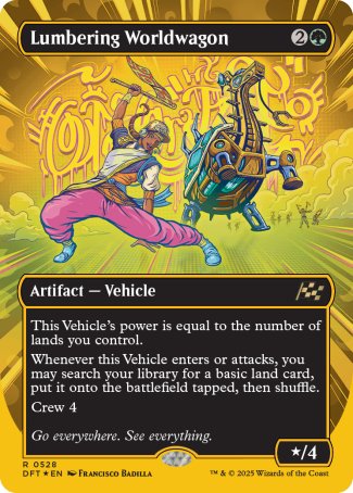 (528) Magic The Gathering Aetherdrift: First-Place Single: Lumbering Worldwagon (V.2) Rare