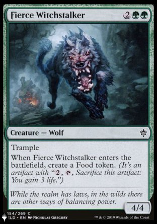 (154) Magic The Gathering The List Single: Fierce Witchstalker Common