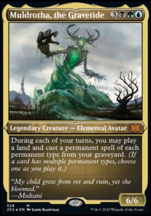 (528) Magic The Gathering Double Masters 2022: Extras Single: Muldrotha, the Gravetide (V.2) Holo Mythic
