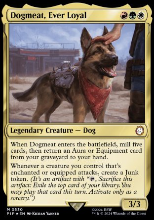 (530) Magic The Gathering Universes Beyond: Fallout: Extras Single: Dogmeat, Ever Loyal (V.3) Holo Mythic