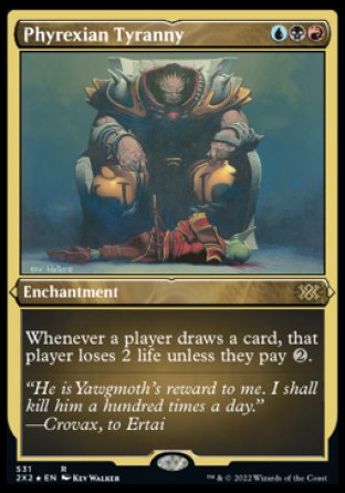 (531) Magic The Gathering Double Masters 2022: Extras Single: Phyrexian Tyranny Holo Rare