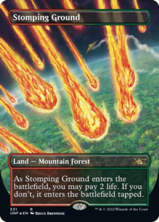 (531) Magic The Gathering Unfinity: Extras Single: Stomping Ground (V.2) Holo Rare