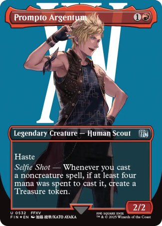 (532) Magic The Gathering Magic: The Gathering - FINAL FANTASY: Extras Single: Prompto Argentum (V.3) Holo Uncommon