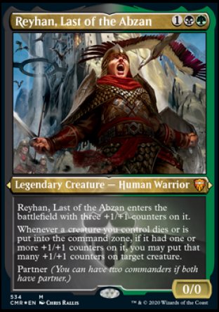 (534/361) Magic The Gathering Commander Legends: Extras Single: Reyhan, Last of the Abzan Mythic