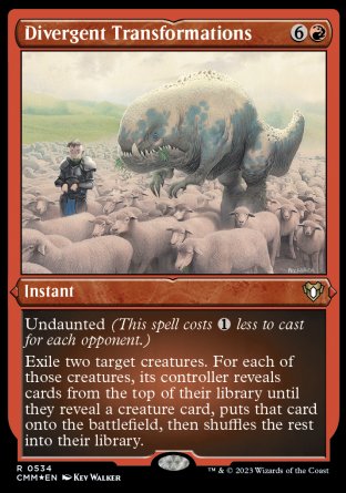 (534) Magic The Gathering Commander Masters: Extras Single: Divergent Transformations Holo Rare