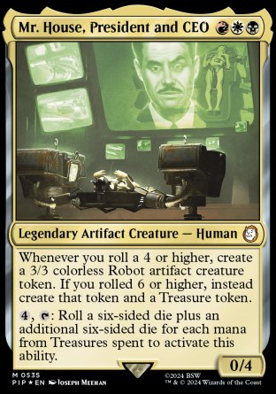 (535) Magic The Gathering Universes Beyond: Fallout: Extras Single: Mr. House, President and CEO (V.2) Mythic