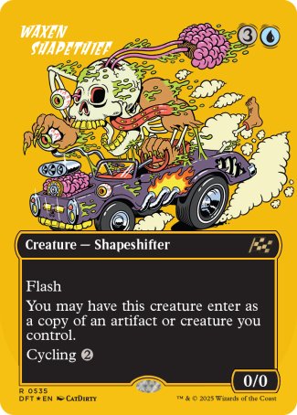 (535) Magic The Gathering Aetherdrift: First-Place Single: Waxen Shapethief (V.2) Rare