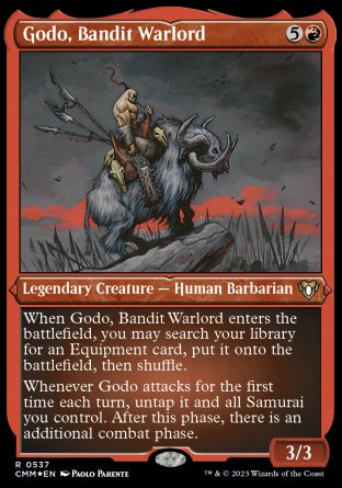 (537) Magic The Gathering Commander Masters: Extras Single: Godo, Bandit Warlord Holo Rare