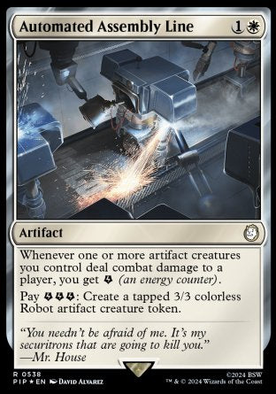 (538) Magic The Gathering Universes Beyond: Fallout: Extras Single: Automated Assembly Line (V.2) Holo Rare