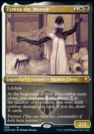 (539/361) Magic The Gathering Commander Legends: Extras Single: Tymna the Weaver Holo Mythic