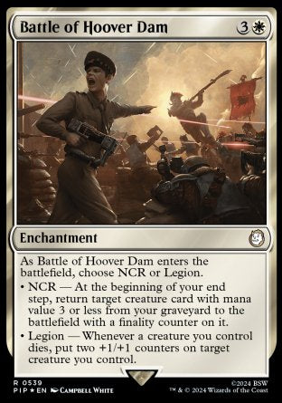 (539) Magic The Gathering Universes Beyond: Fallout: Extras Single: Battle of Hoover Dam (V.2) Holo Rare