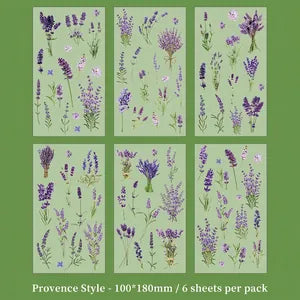 Vintage Floral Stickers: Provence Lavender