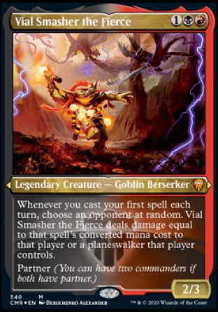 (540/361) Magic The Gathering Commander Legends: Extras Single: Vial Smasher the Fierce Holo Mythic