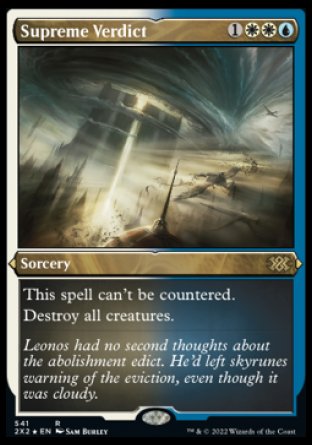 (541) Magic The Gathering Double Masters 2022: Extras Single: Supreme Verdict (V.2) Rare