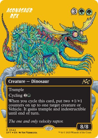 (542) Magic The Gathering Aetherdrift: First-Place Single: Agonasaur Rex (V.2) Rare