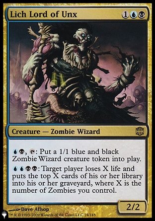 (024) Magic The Gathering The List Single: Lich Lord of Unx Rare