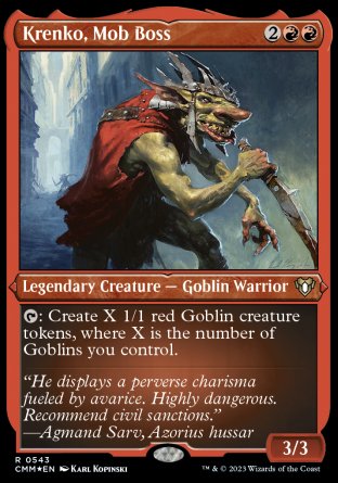 (543) Magic The Gathering Commander Masters: Extras Single: Krenko, Mob Boss Holo Rare