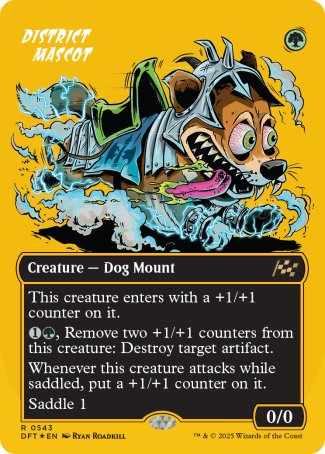 (543) Magic The Gathering Aetherdrift: First-Place Single: District Mascot (V.2) Rare