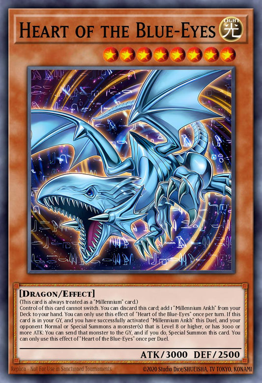 (013) YuGiOh TCG MP25: 2025 Mega-Pack Tin Single: Heart of the Blue-Eyes  Starlight Rare
