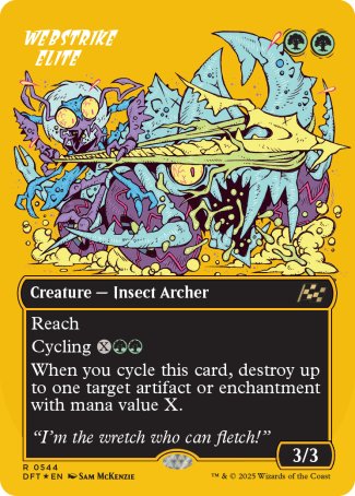 (544) Magic The Gathering Aetherdrift: First-Place Single: Webstrike Elite (V.2) Rare