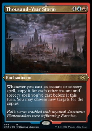 (545) Magic The Gathering Double Masters 2022: Extras Single: Thousand-Year Storm (V.2) Holo Rare