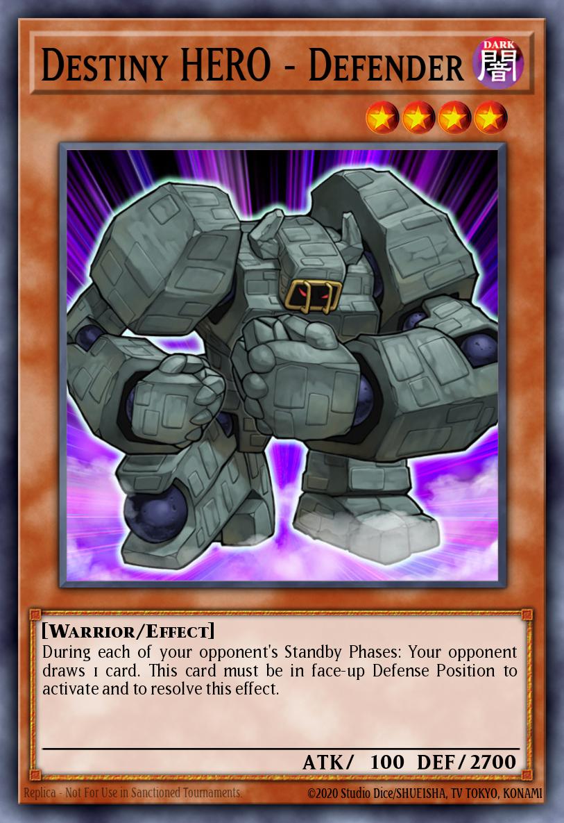 (019) YuGiOh TCG BPW2: Battle Pack 2: War of the Giants - Round 2 Single: Destiny HERO - Defender Common