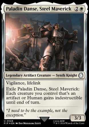 (548) Magic The Gathering Universes Beyond: Fallout: Extras Single: Paladin Danse, Steel Maverick Holo Uncommon