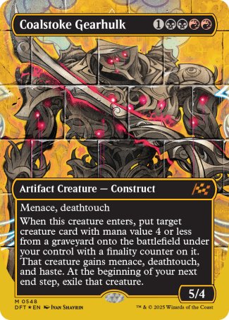 (548) Magic The Gathering Aetherdrift: First-Place Single: Coalstoke Gearhulk (V.2) Mythic