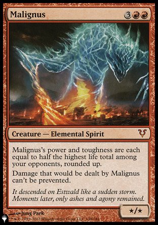 (148) Magic The Gathering The List Single: Malignus Mythic