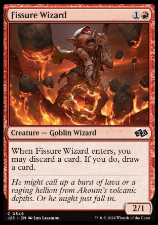 (549) Magic The Gathering Foundations Jumpstart Single: Fissure Wizard Common