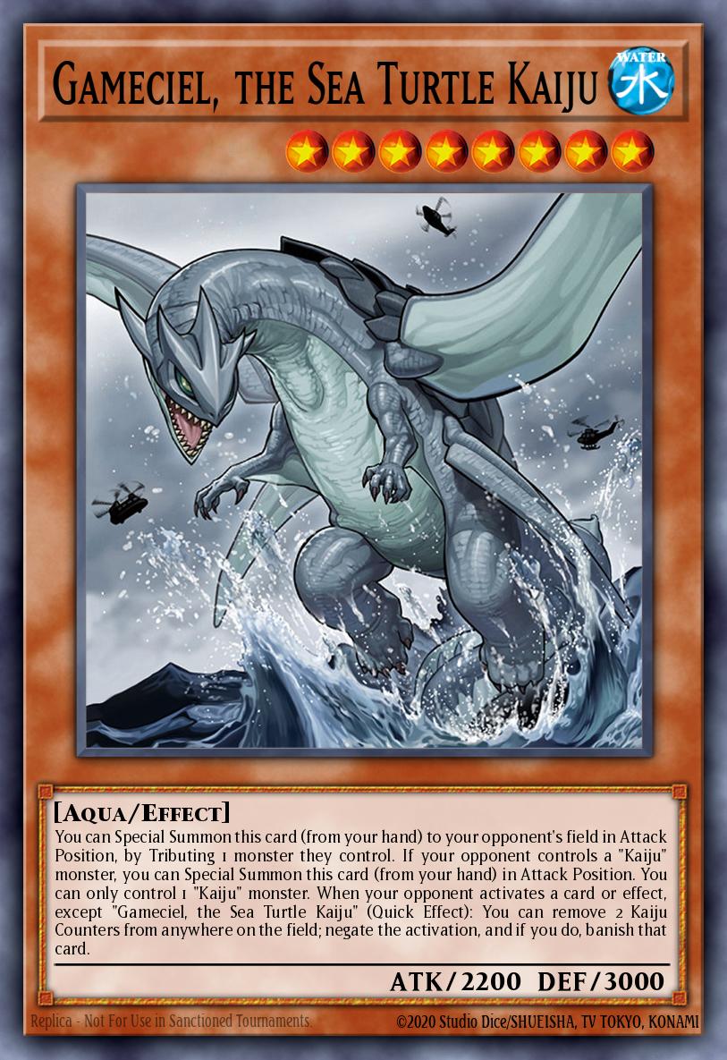 (028) YuGiOh TCG MP25: 2025 Mega-Pack Tin Single: Gameciel, the Sea Turtle Kaiju  Starlight Rare