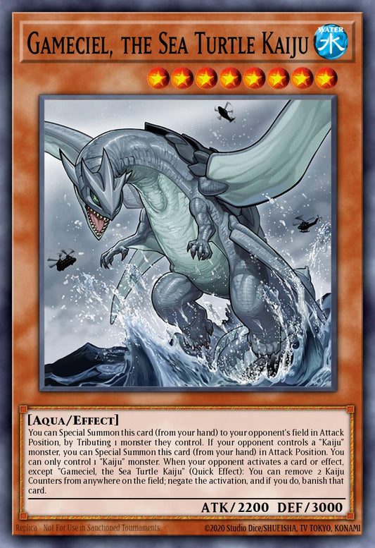 (028) YuGiOh TCG MP25: 2025 Mega-Pack Tin Single: Gameciel, the Sea Turtle Kaiju  Starlight Rare