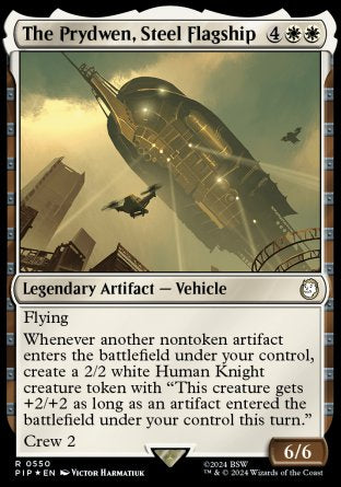 (550) Magic The Gathering Universes Beyond: Fallout: Extras Single: The Prydwen, Steel Flagship (V.2) Holo Rare