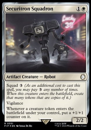 (551) Magic The Gathering Universes Beyond: Fallout: Extras Single: Securitron Squadron (V.2) Holo Rare