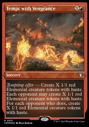 (551) Magic The Gathering Commander Masters: Extras Single: Tempt with Vengeance Rare
