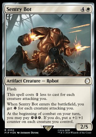 (552) Magic The Gathering Universes Beyond: Fallout: Extras Single: Sentry Bot (V.2) Rare