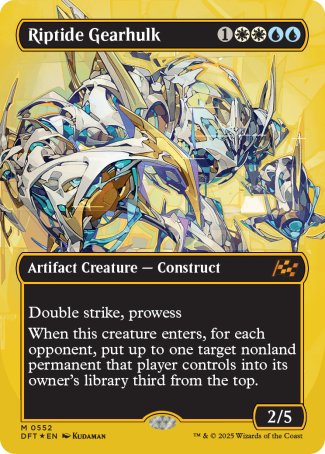 (552) Magic The Gathering Aetherdrift: First-Place Single: Riptide Gearhulk (V.2) Mythic