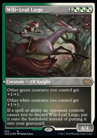 (552) Magic The Gathering Double Masters 2022: Extras Single: Wilt-Leaf Liege Holo Rare