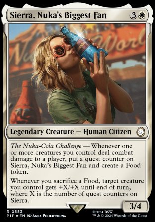 (553) Magic The Gathering Universes Beyond: Fallout: Extras Single: Sierra, Nuka's Biggest Fan (V.2) Holo Rare