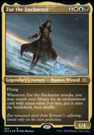 (554) Magic The Gathering Double Masters 2022: Extras Single: Zur the Enchanter Rare