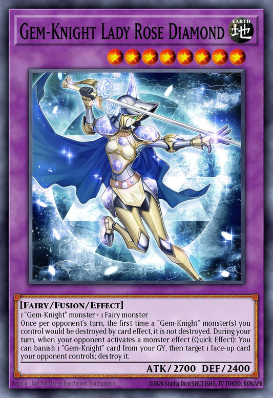 (157) YuGiOh TCG MP24: 25th Anniversary Tin: Dueling Mirrors Single: Gem-Knight Lady Rose Diamond  Ultra Rare