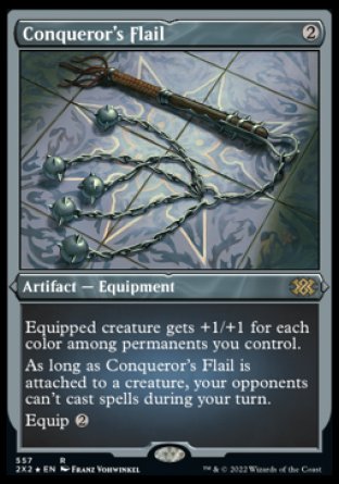 (557) Magic The Gathering Double Masters 2022: Extras Single: Conqueror's Flail Holo Rare