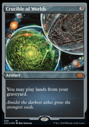 (558) Magic The Gathering Double Masters 2022: Extras Single: Crucible of Worlds (V.2) Mythic